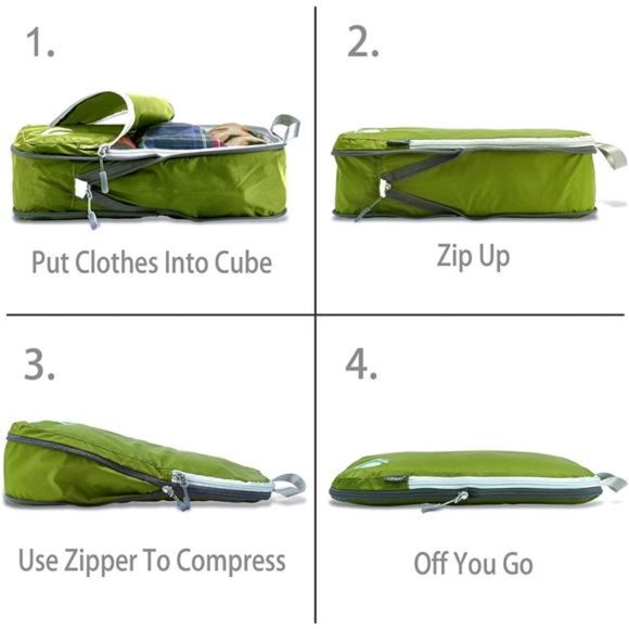 Compression Packing Cubes Set, Ultralight Expandable Travel Packing Organizers - Picture 6 of 8